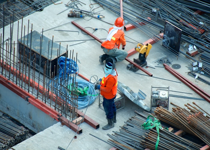 Roofer working on a roof